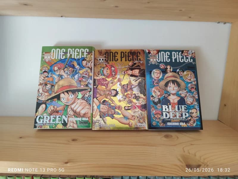 One Piece – Lot 3 Data Books Green Yellow Blue Deep – Très bon état